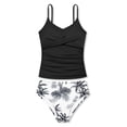 thumbnail image 2 of Kiijoy Girls Ruched Tankini Set Tropical Beach Swimsuit UPF50+ Bathing Suit, Sizes 8-16, 2 of 5