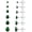 Green, variant on 6 Pairs Stud Earrings Set, Hypoallergenic Cubic Zirconia 316L Earrings Stainless Steel CZ Earrings 3-8mm (Steel color)