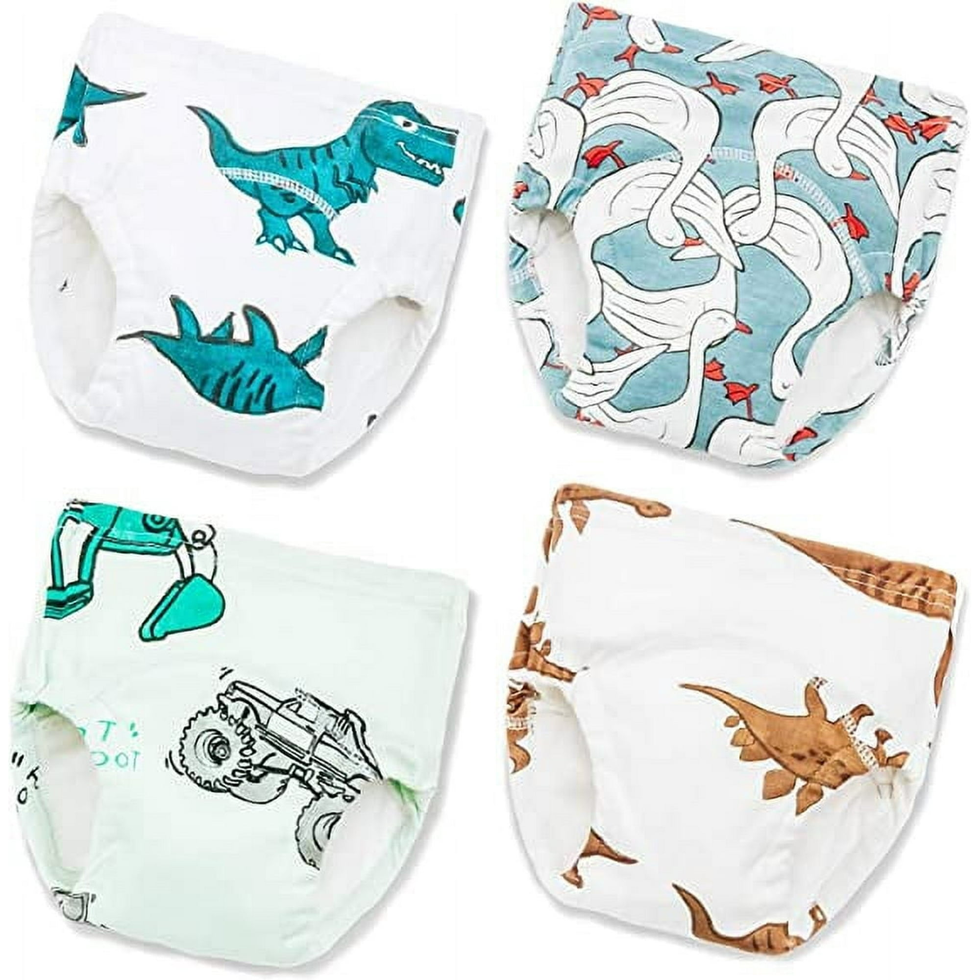 TYMZDYN 4 Packs Training Pants for Boys Waterproof Training Pants Toddler Potty Training Underwear Boys Baby Potty Training Toilet