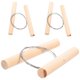 thumbnail image 3 of Steel Wire Clay with Wood Handle for Shaping Easy to Use DIY Pottery Tools 3pcs, 3 of 5