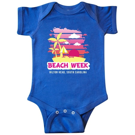 

Inktastic Beach Week Hilton Head South Carolina with Palm Trees Gift Baby Girl Bodysuit