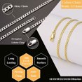 thumbnail image 2 of APSVO 18K Gold Plated Chains for Men Women 3mm/5mm/8mm Cuban Curb Link Necklace Fashion Stuff Birthday Christmas Jewelry Gifts Teen Boys Girls Stocking Stuffers Kids 16/18/20/22/24/26/28 Inch, 2 of 7