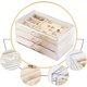 thumbnail image 5 of Joyero, caja de almacenamiento de joyas de 3 niveles, caja de almacenamiento de joyas para mujeres y niñas para anillos, pendientes, collares, regalo, 5 of 5