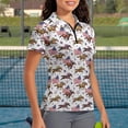 thumbnail image 2 of Binienty Patriotic Horse Star Golf Shirt for Couple Breathable Quick Dry Funny Golf Shirt for Men Women with Quarter Zip Classic Fit Short Sleeve Athletic Tops for Running Casual, 2 of 7