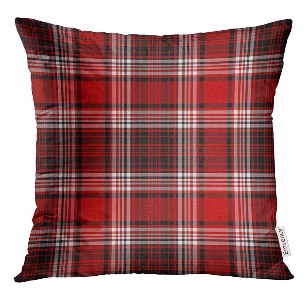 STOAG Flannel Red White Black Plaid Christmas Masculine Throw Pillowcase Cushion Case Cover