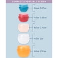 thumbnail image 3 of Bliss Travel Jars Set - 5 Piece Refillable Travel Size Containers with Lid and Spatula for Toiletries, Liquid, Creams, 3 of 7
