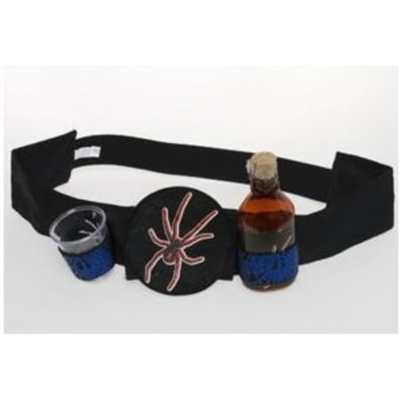 Spider Drinking Belt with Shot Glass and Flask Costume Accessory