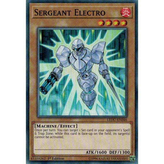 YuGiOh Legendary Duelists Common Sergeant Electro LEDU-EN046