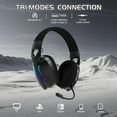 thumbnail image 2 of ATTACK SHARK L90 Ultralight RGB Wireless Gaming Headset with Plug-in Microphone,Bluetooth 5.3 & 2.4G Wireless & Wired Headphone, 7.1 Surround Sound for Xbox One Series, PS4,PS5 & PC (Black), 2 of 8