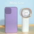 thumbnail image 4 of Portable Fan, Long Work Hour USB Charging Copper Motor Outdoor Handheld Fan  for Travel White, 4 of 8