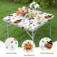 thumbnail image 4 of Happy Halloween Table Cover with Elastic Edge Wrinkle Resistant Washable Horror Pumpkin Ghost Square Tablecolths Table Cloths for Party Picnic Dinner Decor (36x36in), 4 of 6