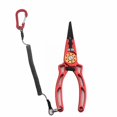 thumbnail image 2 of Clearance Handmade equipment under $20,Fishing Pliers Lock Design Fishing Pliers Aluminum Split Ring Pliers For Fishing With Braid Cutters And Lanyard 2PC, 2 of 8