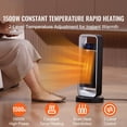 thumbnail image 2 of Electric Space Heater with Remote, 1500W Ceramic Heater Fan, Oscillating Portable Heater with Thermostat & Timer, 2-Level Adjustable Quiet Heater for Office, Bedroom, Indoor Use, 2 of 7