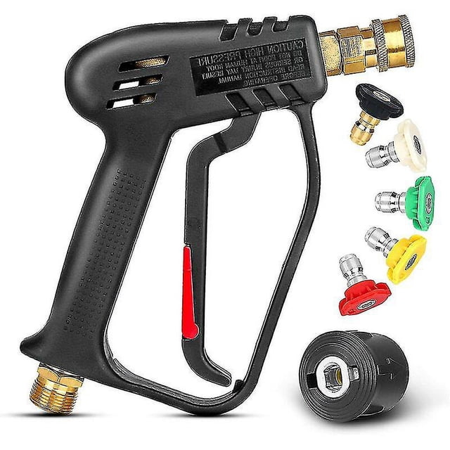 Pistola De Presión YONGSHENG 4000 psi Con 5 Boquillas Intercambiables Conexión De 1/4 Y Acoplador M22