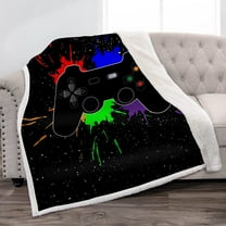Boys Games Throw Blanket - Cozy Warm Gaming Player Sherpa Blanket for Kids Teens Men Christmas Birthday Gifts, Video Game Gamer Bed Blanket for Couch Sofa Bedroom Room Decor 50"x60"