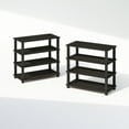 thumbnail image 2 of Furinno Turn-S-Tube 4-Tier Multipurpose Standing Shelves, Espresso/Black, Set of 2, 2 of 6