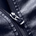 thumbnail image 5 of Fayshow0 Men'S Jackets Clearance Sale $12 Men's Spring And Fashion Casual Stand-up Collar Zipper Long Sleeve Hoodless Leather Jacket/jacket Blue, 5 of 7
