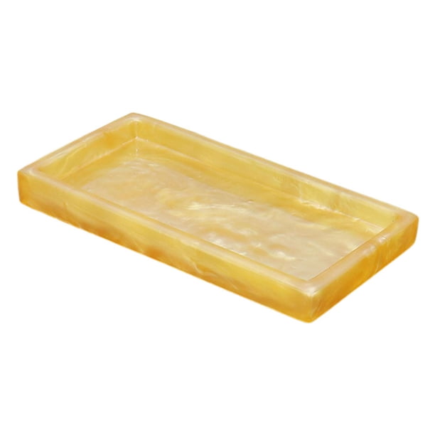 Bandeja de Tocador de Baño de Lujo, de Almacemiento para Bebidas, Bandeja para Servir, Soporte para para El Hogar, Encimera de Bañera, - amarillo pera Baoblaze Bandeja de almacenamiento para bañera