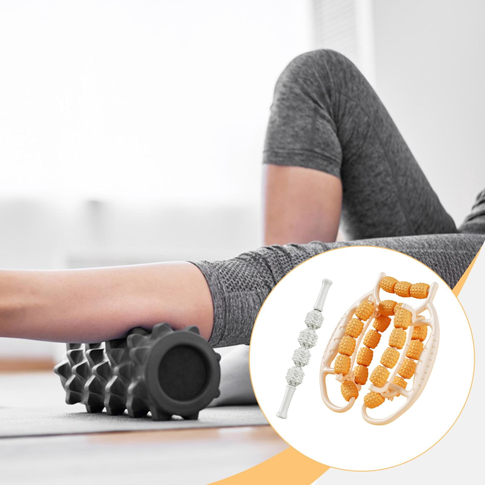 Dualoai Fascia Muscle Relax Roller Massagers Circular Leg Clamps for Hands Shoulders Orange