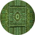 thumbnail image 1 of Ahgly Company Indoor Round Abstract Green Modern Area Rugs, 5' Round, 1 of 4