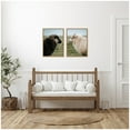 thumbnail image 3 of Kate and Laurel Sheeply in Love  Set of 2 18x24 Framed Canvas Wall Art Set  by Michael Schauer, Sylvie Natural, Farmhouse, Animals, Landscapes, Nature Art for Wall Decor, Living Room, Bedroom, 3 of 8