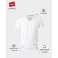 thumbnail image 2 of Hanes Ultimate Men’s V-Neck Undershirt Pack, ComfortSoft, White 6-Pack L, 2 of 6