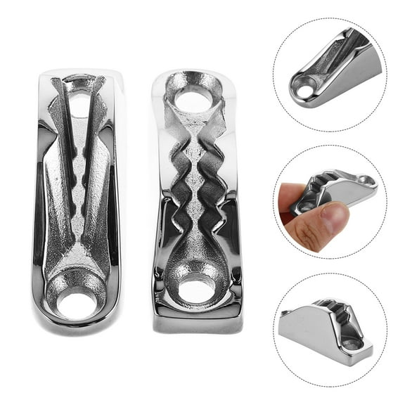 DEEPCRAFF 2Pcs Boat Rope Holder Rope Cam Cleat for Sailing and Kayaking 1.89X0.71X0.51In