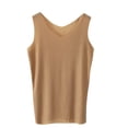 thumbnail image 5 of TKLPEHG Sleeveless Tank Tops for Women Casual Loose Fit Shirts V-Neck Solid Color Tshirt Fashion Summer Basic Tank Tops (Khaki,XXXXXXL), 5 of 9