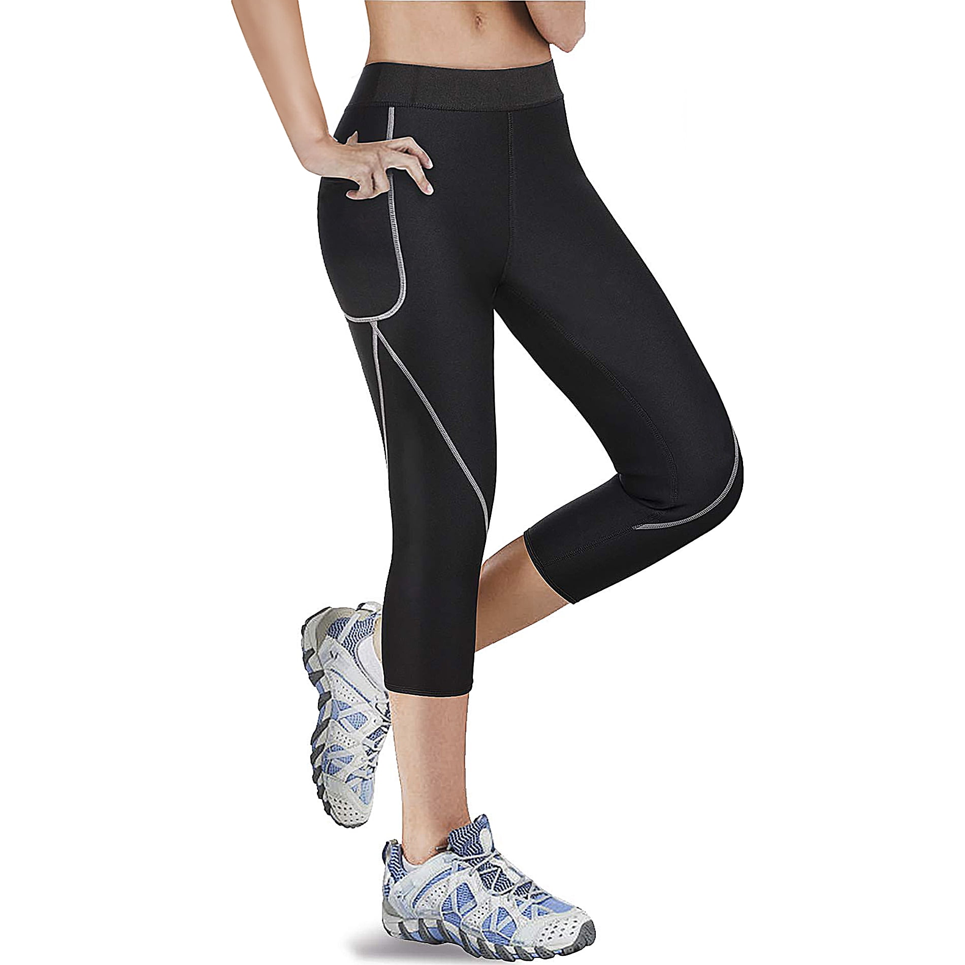 Women Sauna Fitness Workout Sweat Pant Fashion Design Slimming Neoprene Hot Body Shaper Leggings 