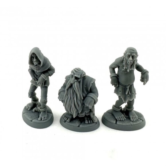 Townsfolk Prisoners Miniature 25mm Heroic Scale Figure Dungeon Dwellers Reaper Miniatures