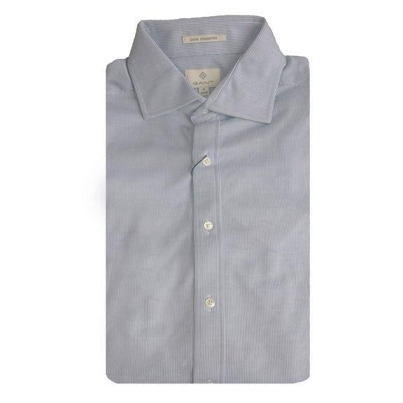 GANT DIAMOND G Men's Sky Pique Jersey Stripe Fitted Spread 384257 Size M