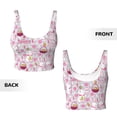thumbnail image 5 of Fotbe Easter Rabbit Pattern Womens' Sports Bra Longline Wirefree Padded with Medium Support Sports Moisture-Wicking Workou Vest,Tank Top-X-Large, 5 of 9