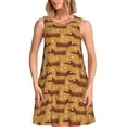 thumbnail image 1 of Lukts Teckel Chiot pour Femmes Robe Sans Manches, Robe d'Été à Col Rond avec Poches, Adaptée à la Vie Quotidienne, Plage, Fête, 1 of 7