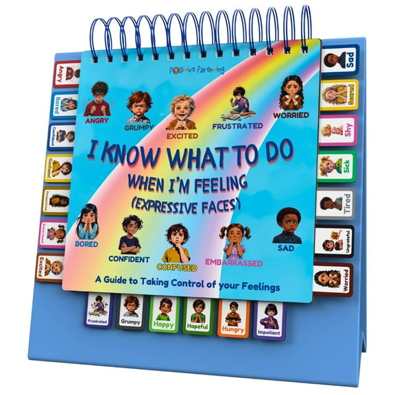 I Know What to Do Expressive Faces Flipbook Emotions Chart for Kids Autism Learning Materials Feelings Chart to Identify Feelings and Make Positive Choices Emotions Wheel Calm Down Corner Supplies