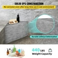 thumbnail image 3 of VEVOR Tile Shower Seat, 22.4 x 16 x 20 in Ready To Tile Shower Seat, Factory Waterproof & 100% Leak Proof Tileable Shower Corner Seat, 440 lbs Load-bearing Triangular Board Shower Bench, 3 of 9