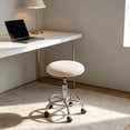 thumbnail image 4 of Elastic Round Linen Bar Stool Cover Fits 12-15 Inch Cushions for Office and Salon Swivel Stools, 4 of 5