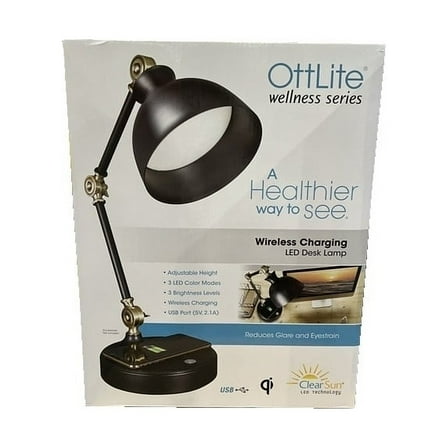 OttLite 18" Modern Adjustable 3-Color LED Table Lamp