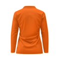 thumbnail image 5 of Yuyamidu Orange Womens Golf Shirt Zip Up Collared Shirts Breathable Long Sleeve Tennis Athletic Top for Women Golf Activewear Clothes Size S, 5 of 8