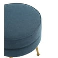 thumbnail image 6 of Manhattan Comfort Bailey Ottoman in Blue with Solid Wood Base & Gold Feet, 6 of 10