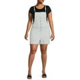 thumbnail image 2 of Celebrity Pink by Celebrity Pink Women's Comfort Stretch Denim Rompers, Plus Sizes 1X-3X, 2-Pack, 2 of 5