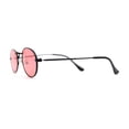 thumbnail image 4 of Hippie Micro Narrow Oval Pop Color Lens Metal Rim Sunglasses Black Rose Pink, 4 of 4