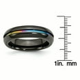 thumbnail image 3 of Titanium Black Multi-colored Anodized 6mm Polished Band, 3 of 7