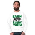 thumbnail image 4 of Football Athlete Earn Every Yard Men's Crewneck Sweatshirt Brisco Brands X, 4 of 5