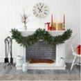 thumbnail image 5 of 6' Flocked Artificial Christmas Garland with 50 Multicolored LED Lights and Berries, 5 of 5