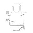thumbnail image 4 of Swimsuits For All Women's Plus Size Side Tie Blouson Tankini Set, 4 of 4