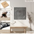 thumbnail image 5 of Violaura Optical Lines Metal Wall Art - Easy to Install Hanging Perfect for Home, Living Room Decor (60" x 60"), 5 of 8
