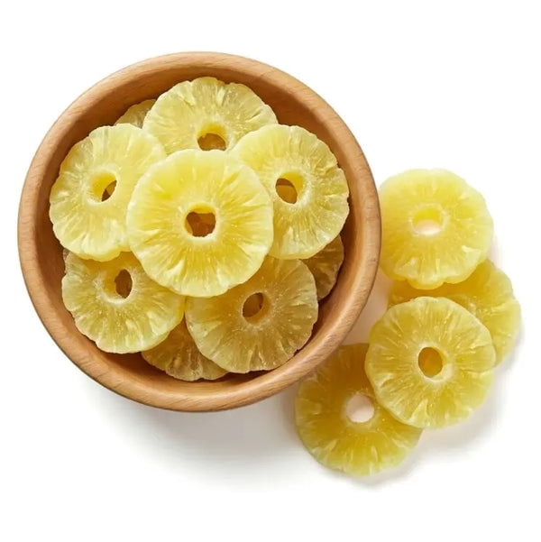 NY SPICE SHOP Dried Pineapple Rings with SO2 - 5 Pound - Tropical Pineapple Circles - Golden Dried Pineapple Slices for Snacks, Desserts & Trail Mix - Sugared Pineapple Wheels for Everyday Use