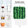 thumbnail image 4 of KLL Drink Coasters Set Square of 4,PU Leather Absorbent Coasters Set Decorative Coffee Cup Coasters Housewarming Gift for Home Decor-Green Stripes Of Watermelon, 4 of 5