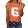 thumbnail image 4 of LpwkSSA Men Casual Round Neck Printing Pullover Fitness Sports Shorts Sleeves T Shirt Blouse Orange M, 4 of 6