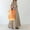 Khaki, variant on Dpytoraw Pure Color Linen Blend Loose Fit Maxi Dress Sleeveless Wide Flare Long Dress For Plus Size Women’s Plus Size Maxi Dresses